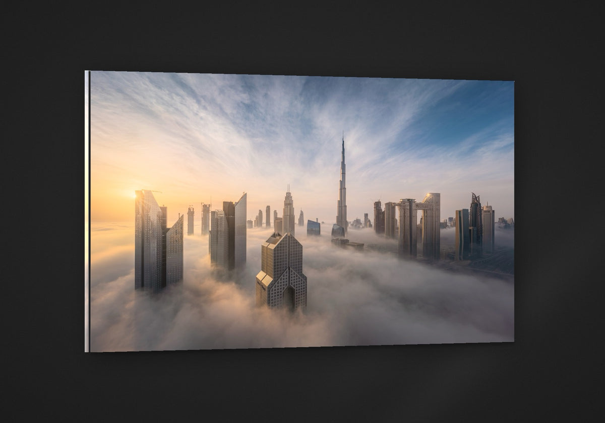 Dubai Above the Fog acryl