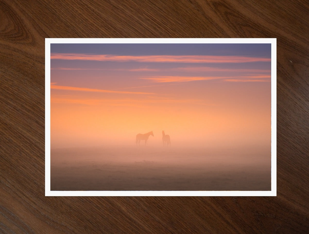Horses in the Mist print