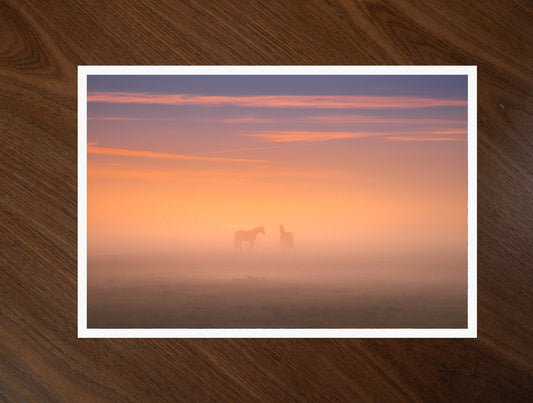 Horses in the Mist print