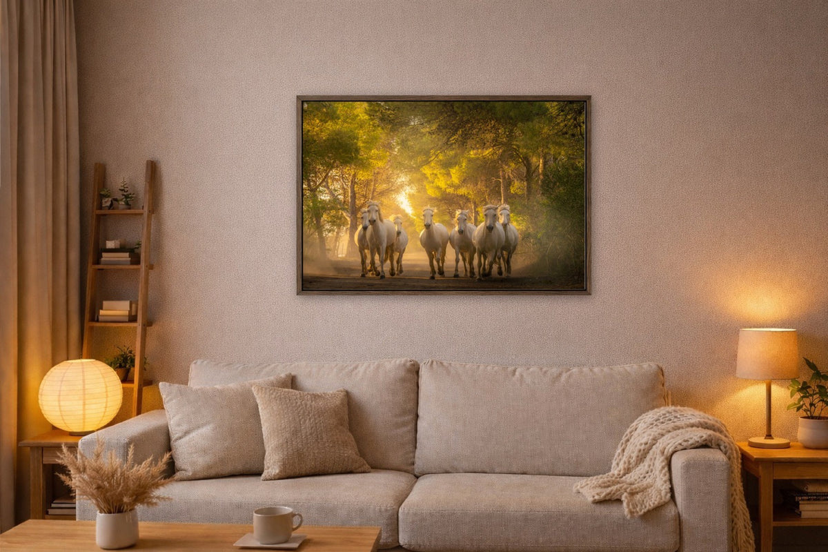Horses in the Woods lijst kamer