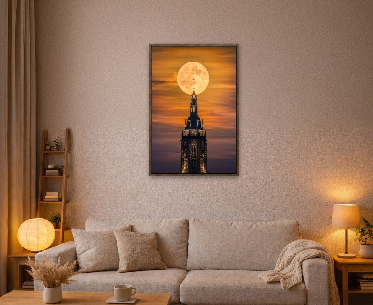 Moon over Rhenen lijst kamer
