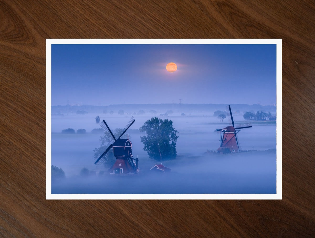 Moon over the Mills print