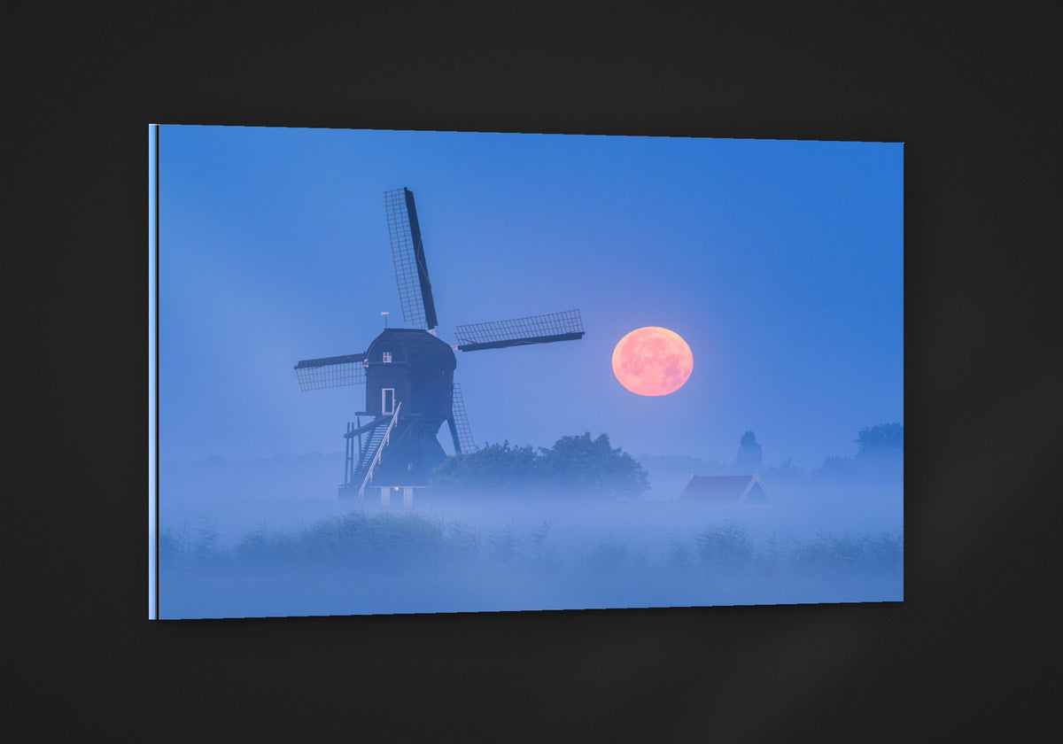 Moonrise at the Mill acryl