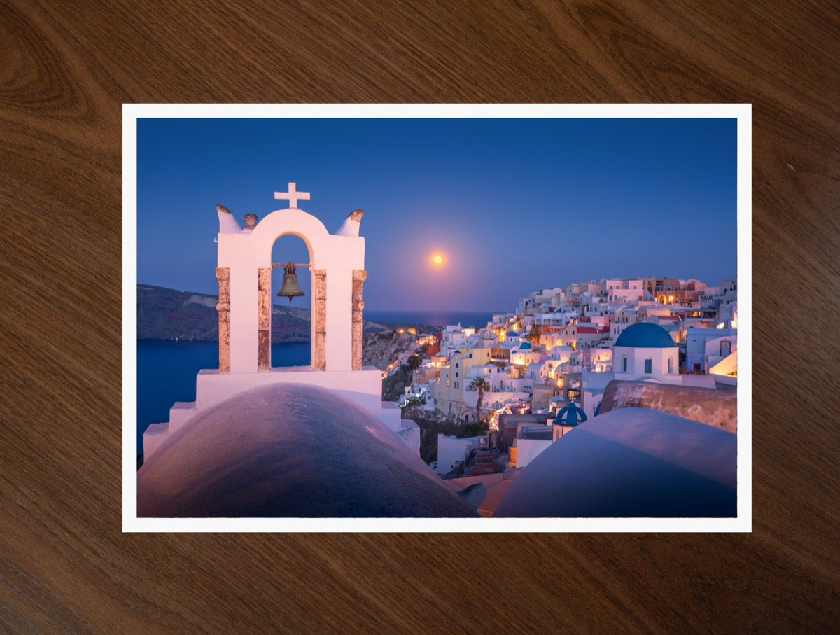 Oia Moonset print