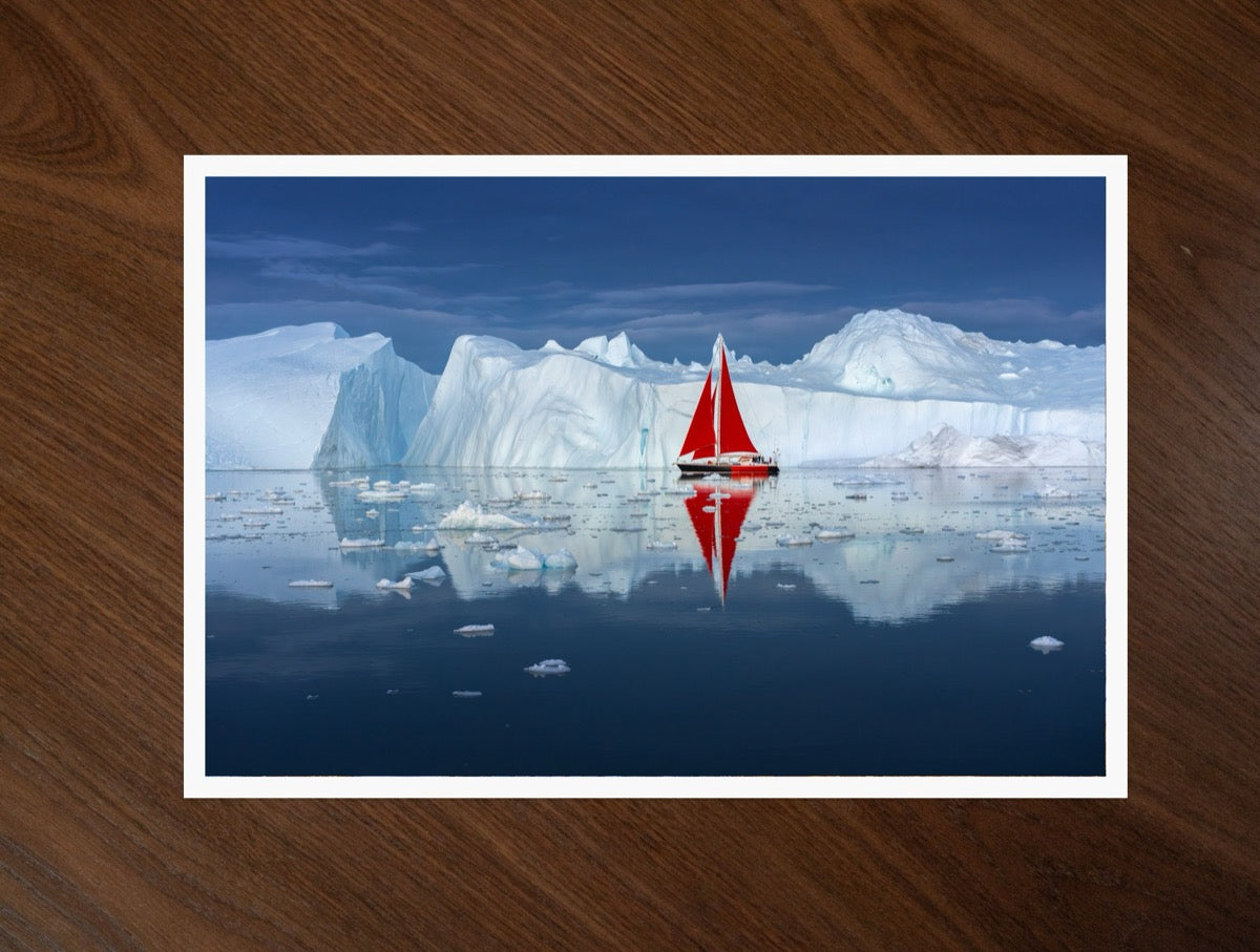 Red Sail in the Ice print
