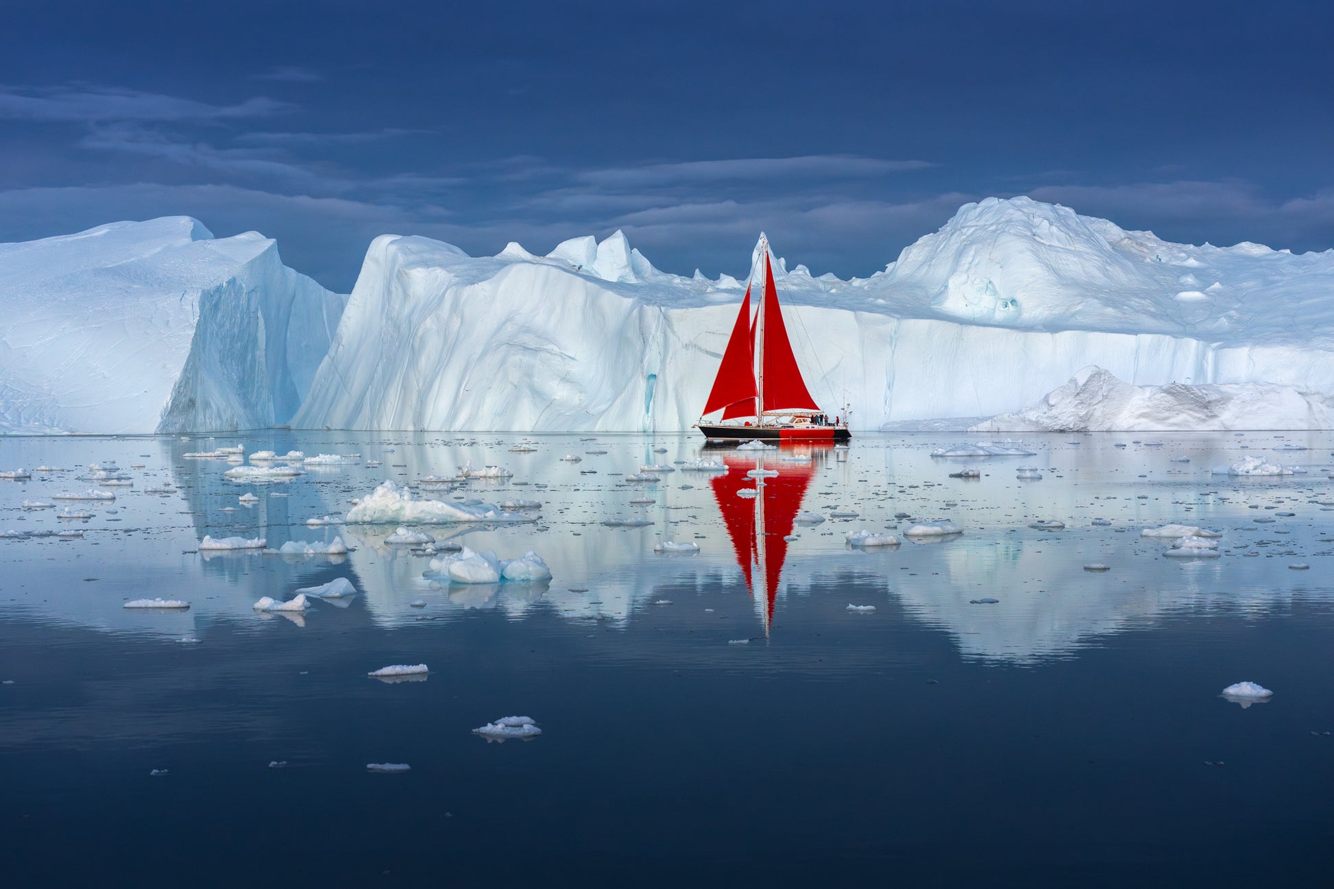 Red Sail in the Ice