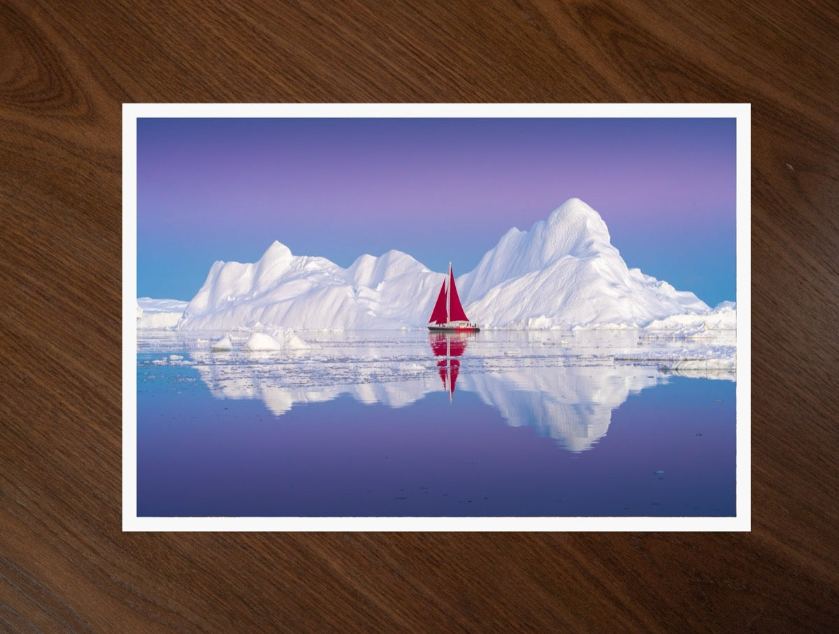 Sailing the Pastel Ice print