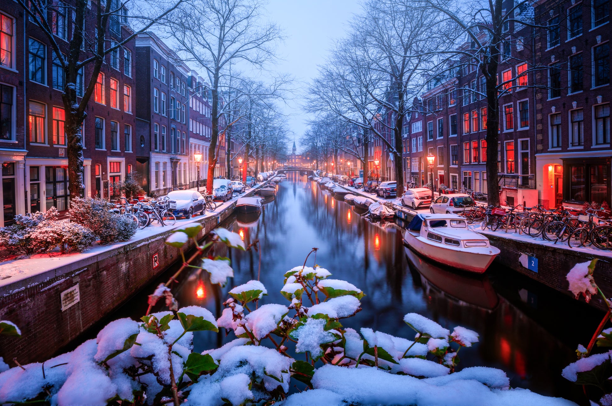 Snow in Amsterdam