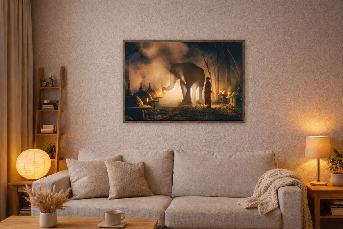 The Monk and the Elephant lijst kamer