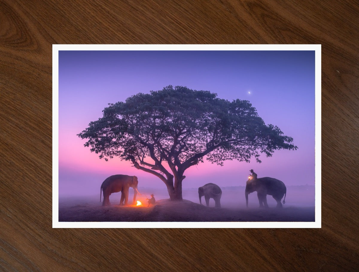 Twilight with Giants print