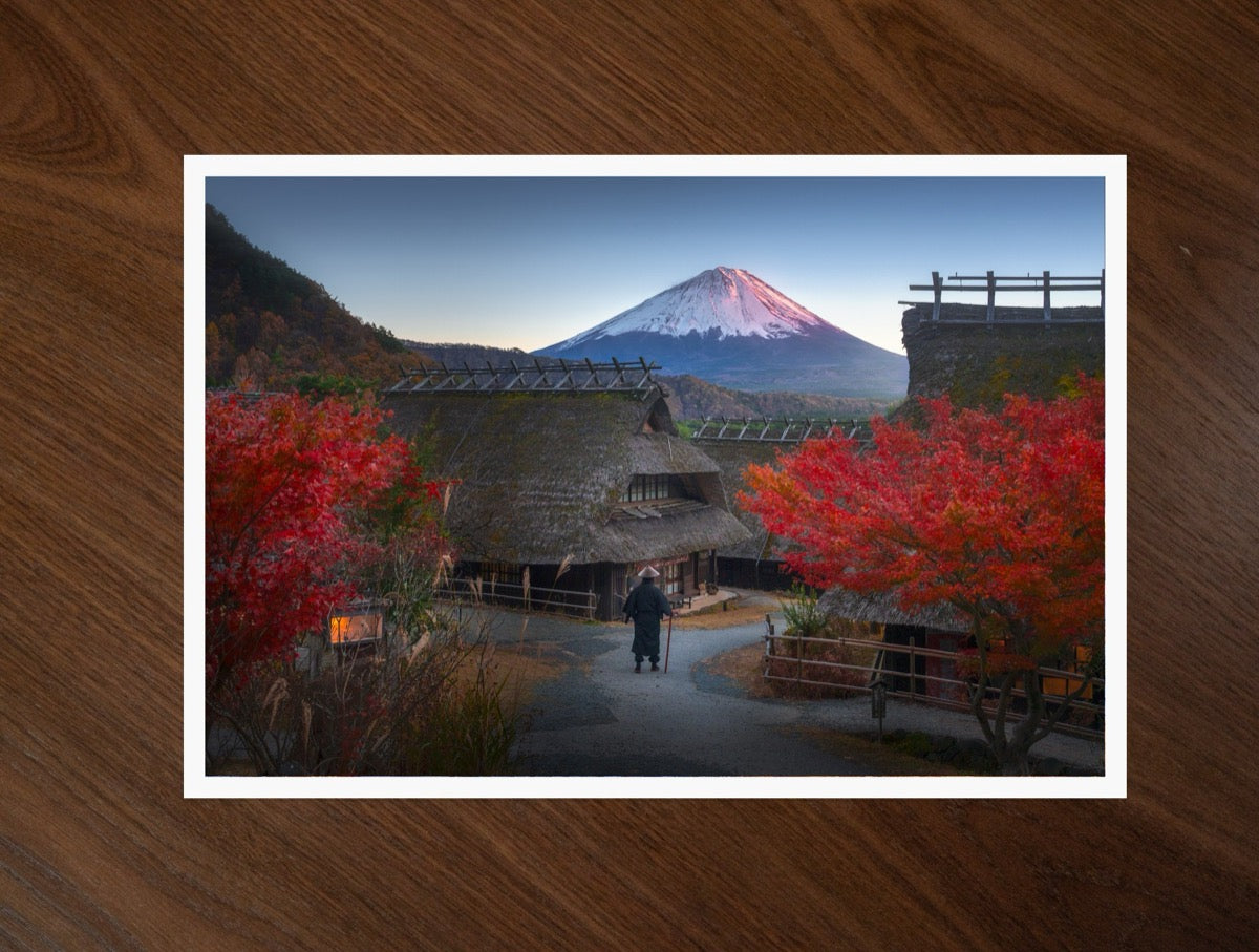 Village Beneath Fuji print