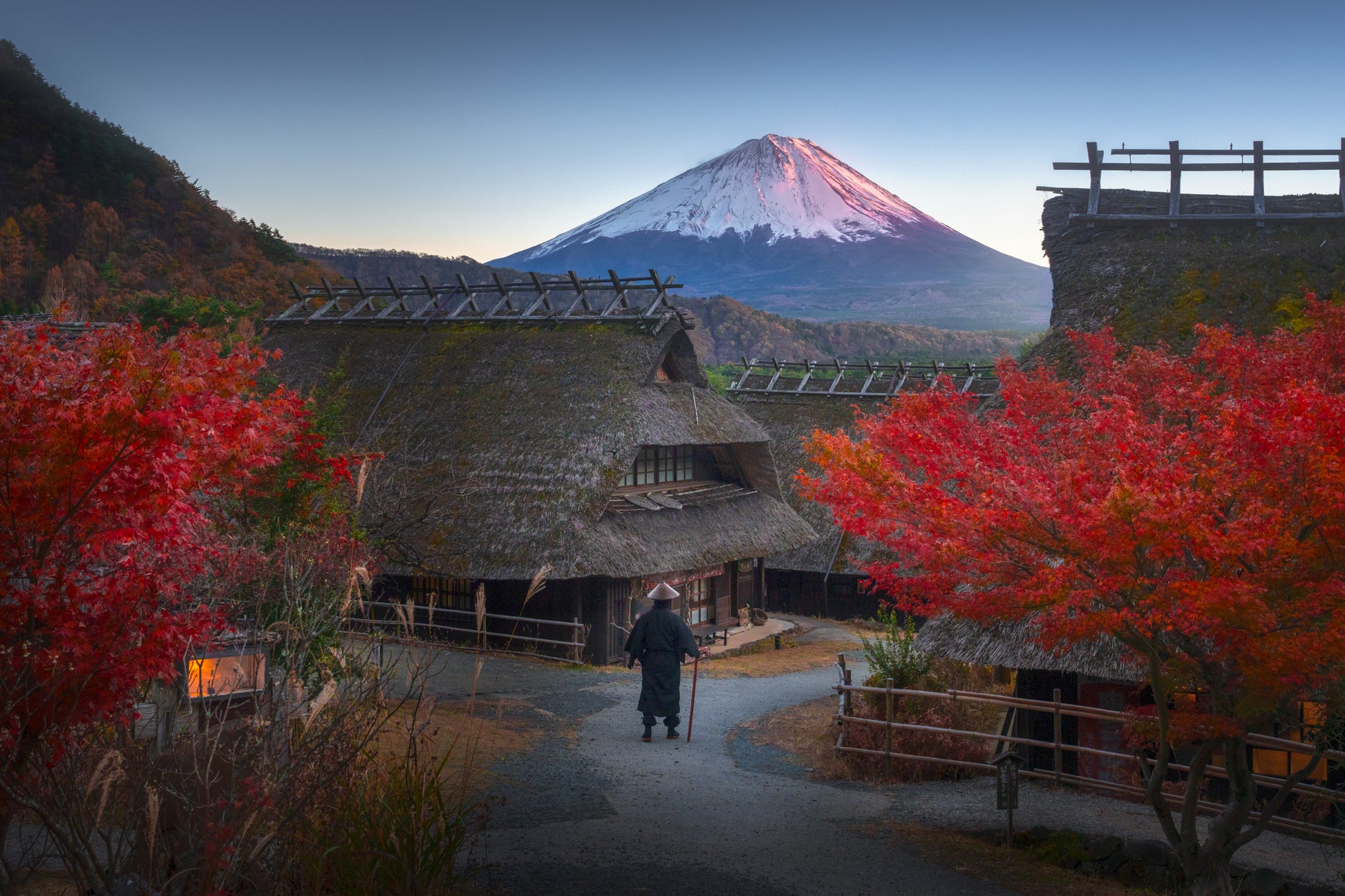 Village Beneath Fuji