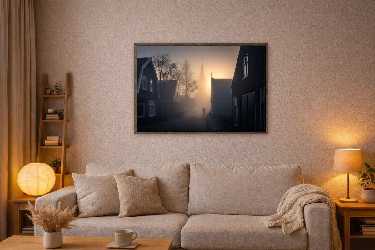 Village in Fog lijst kamer