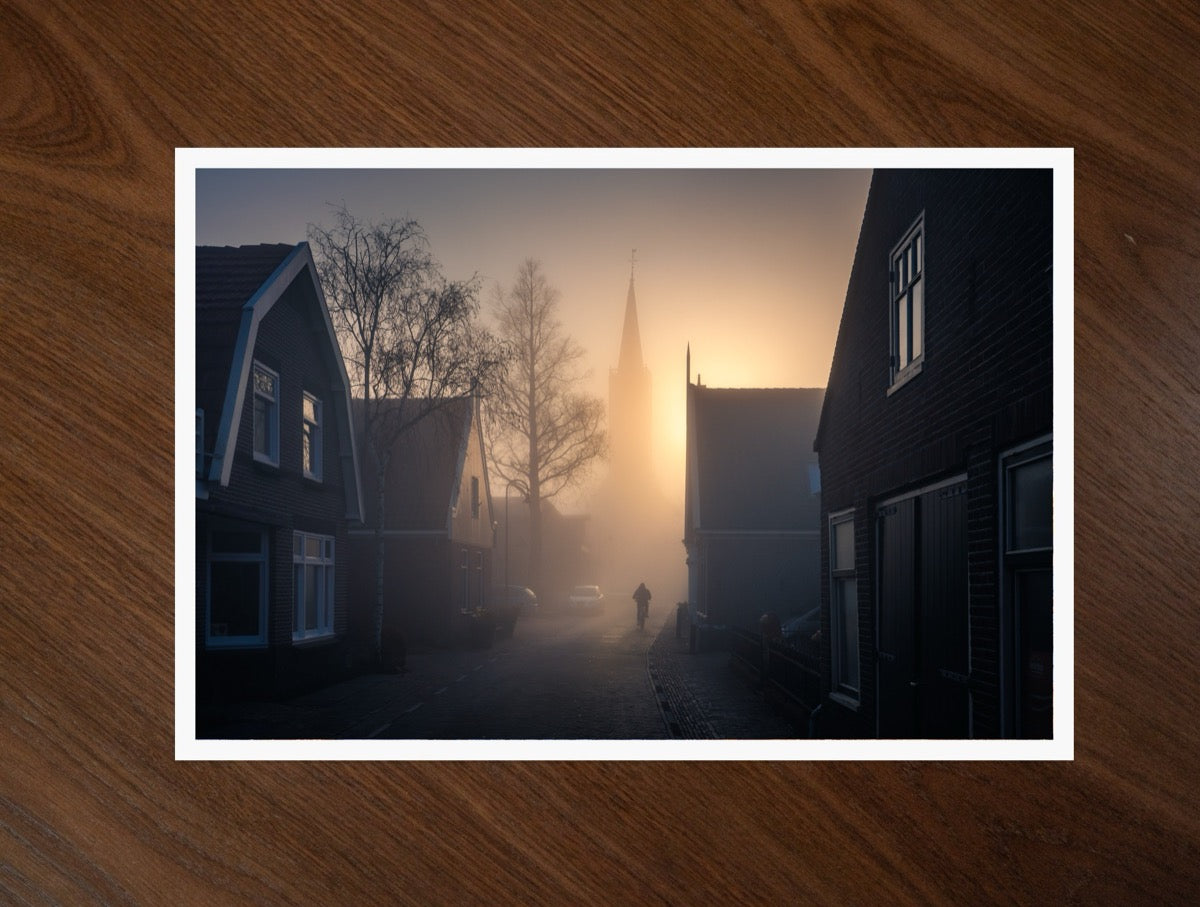 Village in Fog print