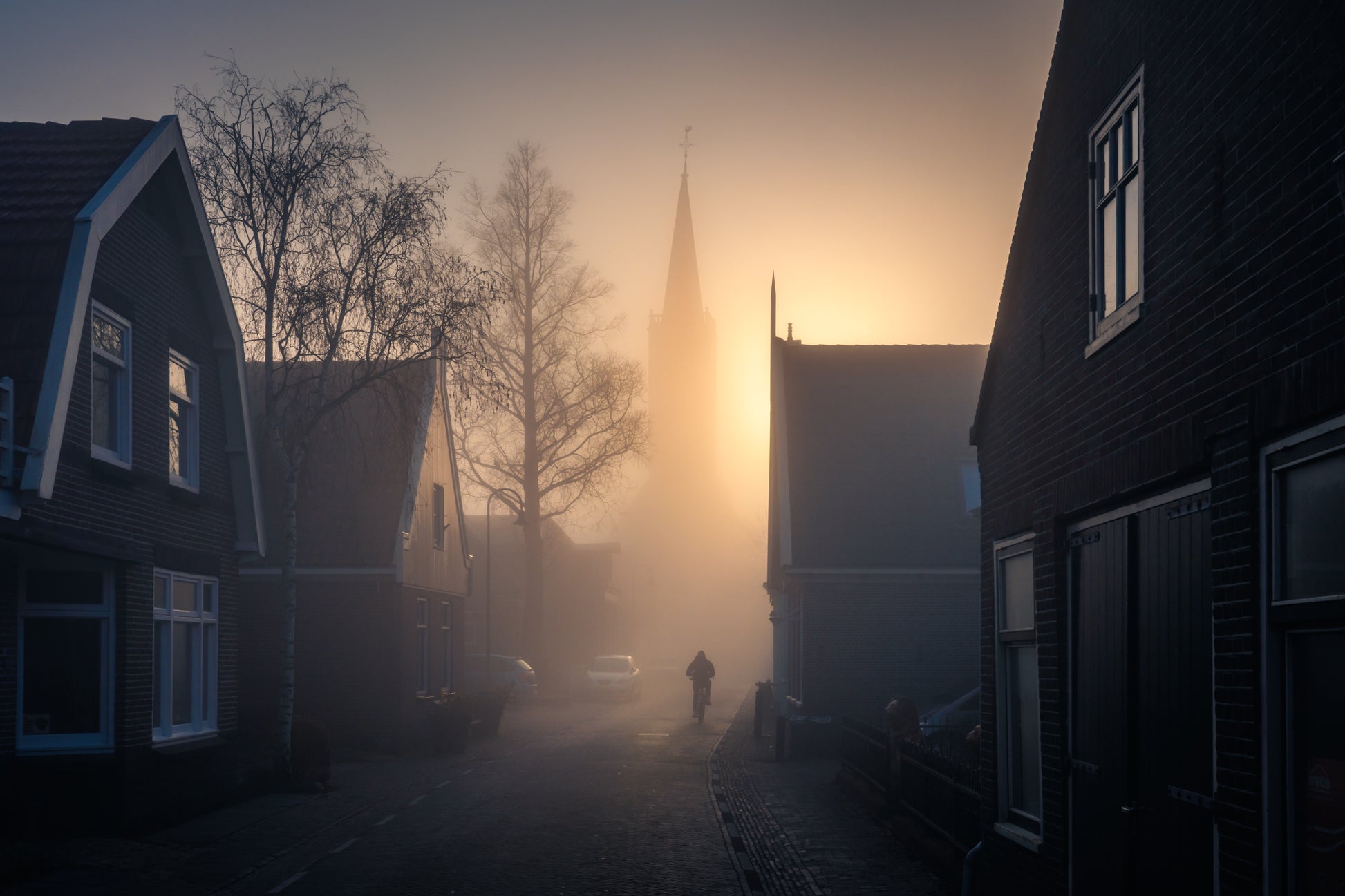 Village in Fog
